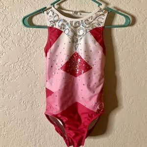 Kim Zmeskal Ozone Sequin Crisscross Leotard